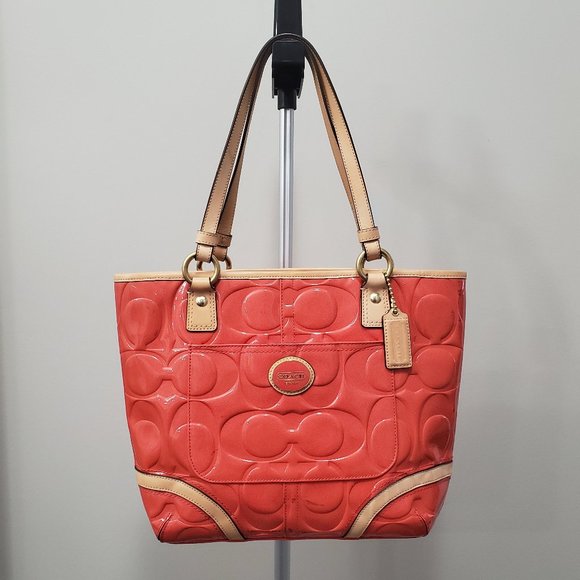 Coach Handbags - Coach Peyton Embossed Patent Leather Shoulder Bag